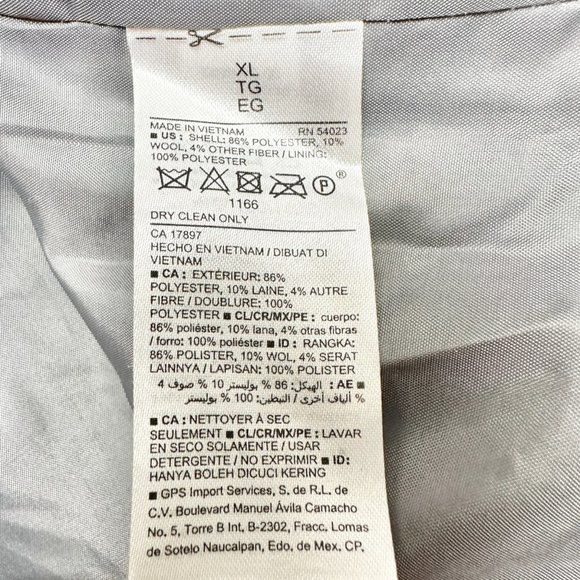 Old Navy Maternity Coat Women's XL Gray Leopard Print Zip and Waist Tie Closure - Picture 9 of 12